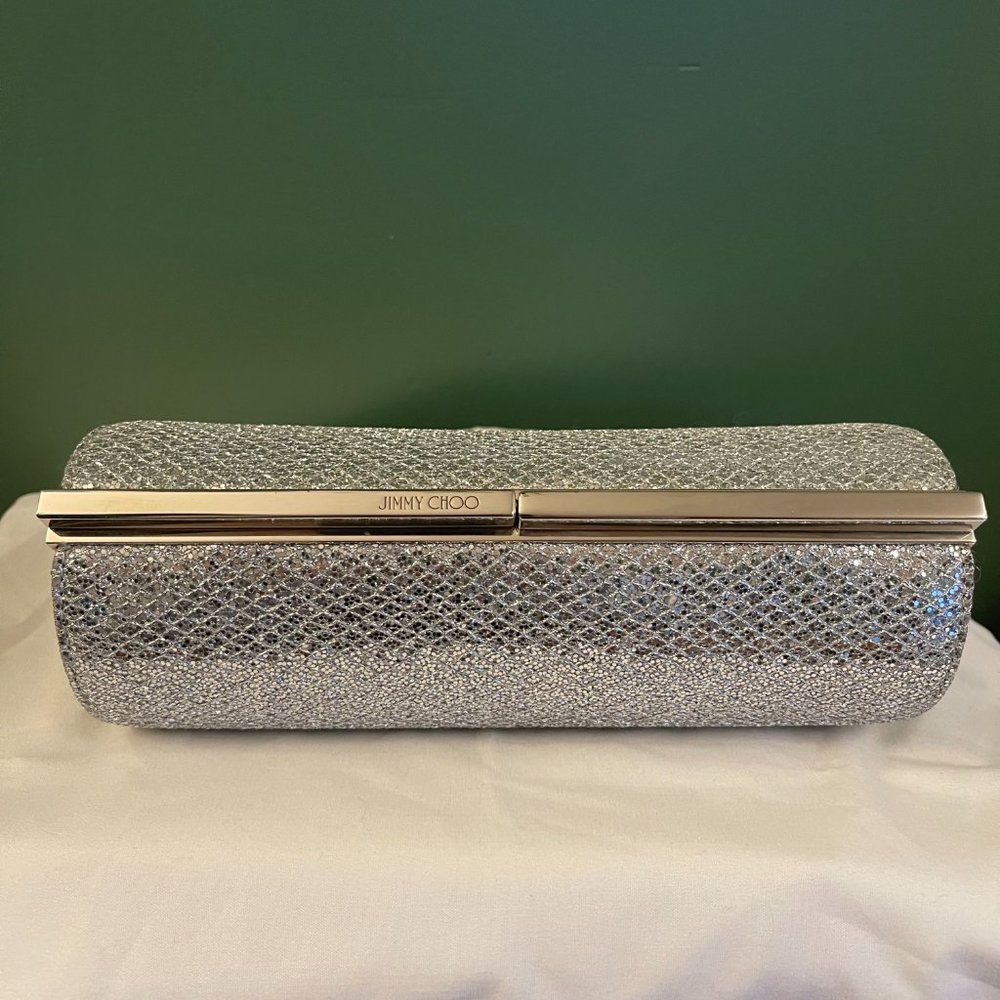 ***SOLD *** Jimmy Choo Silver Clutch In mint condition! Never used